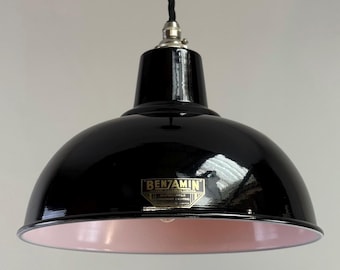 Salthouse Midnight Black Dome Lampshade Pendant Set Light *Factory Second* ~ 10 Inch