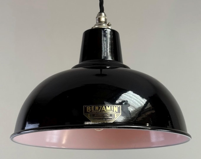 Salthouse Midnight Black Dome Lampshade Pendant Set Light *Factory Second* ~ 10 Inch