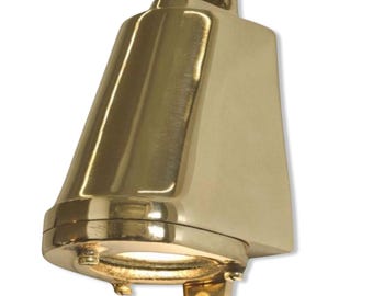 Holt ~ Outdoor & Bathroom Mast Down Wall Light LED Solid Brass | 5 Inch