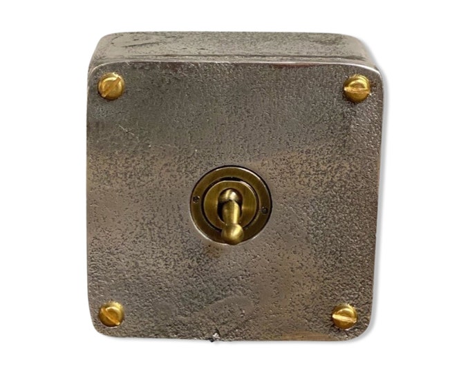 Single Gang Solid Cast Metal Surface Mounted Conduit Light Switch Industrial 2 Way - BS EN Approved Vintage Crabtree 1950’s Style
