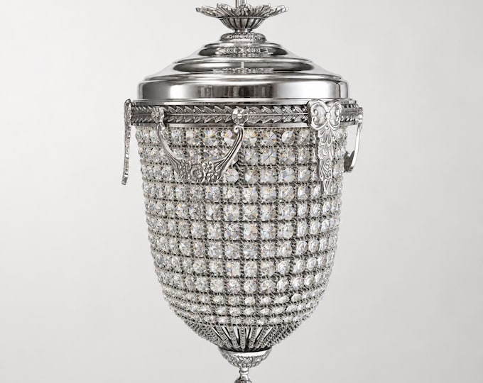 XL French Empire Classical Basket Crystal Ballroom Chandelier