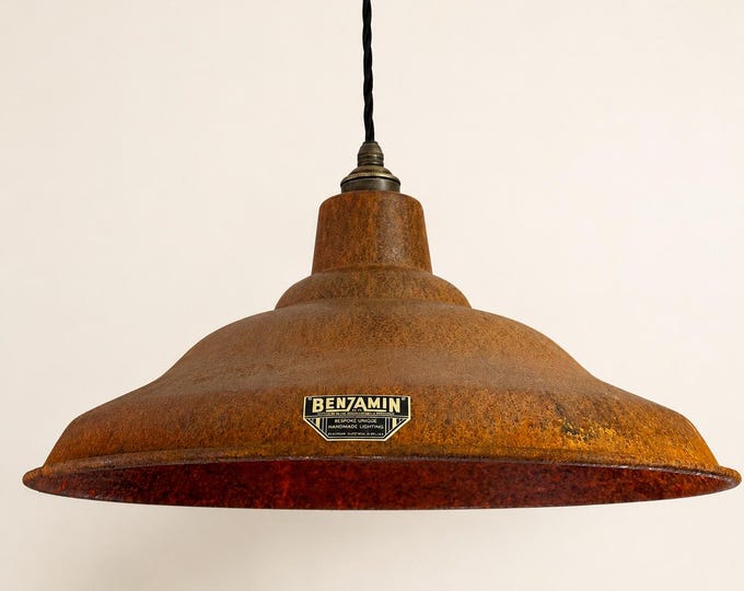 Bawsey Rusted Lampshade Pendant Light - 16 Inch