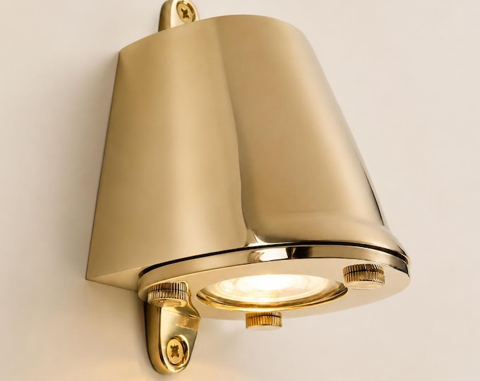 Holt Solid Brass Mast Down Outdoor Wall Light - IP54