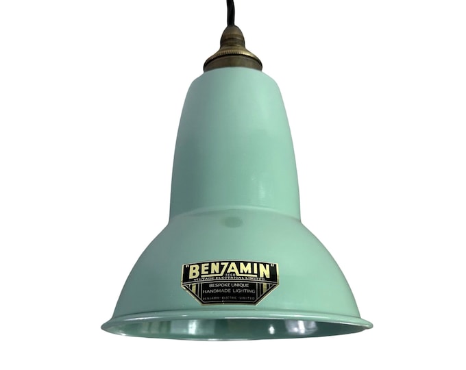 Alby ~ Pistachio Green Shade Pendant Set Light ~ 6 Inch