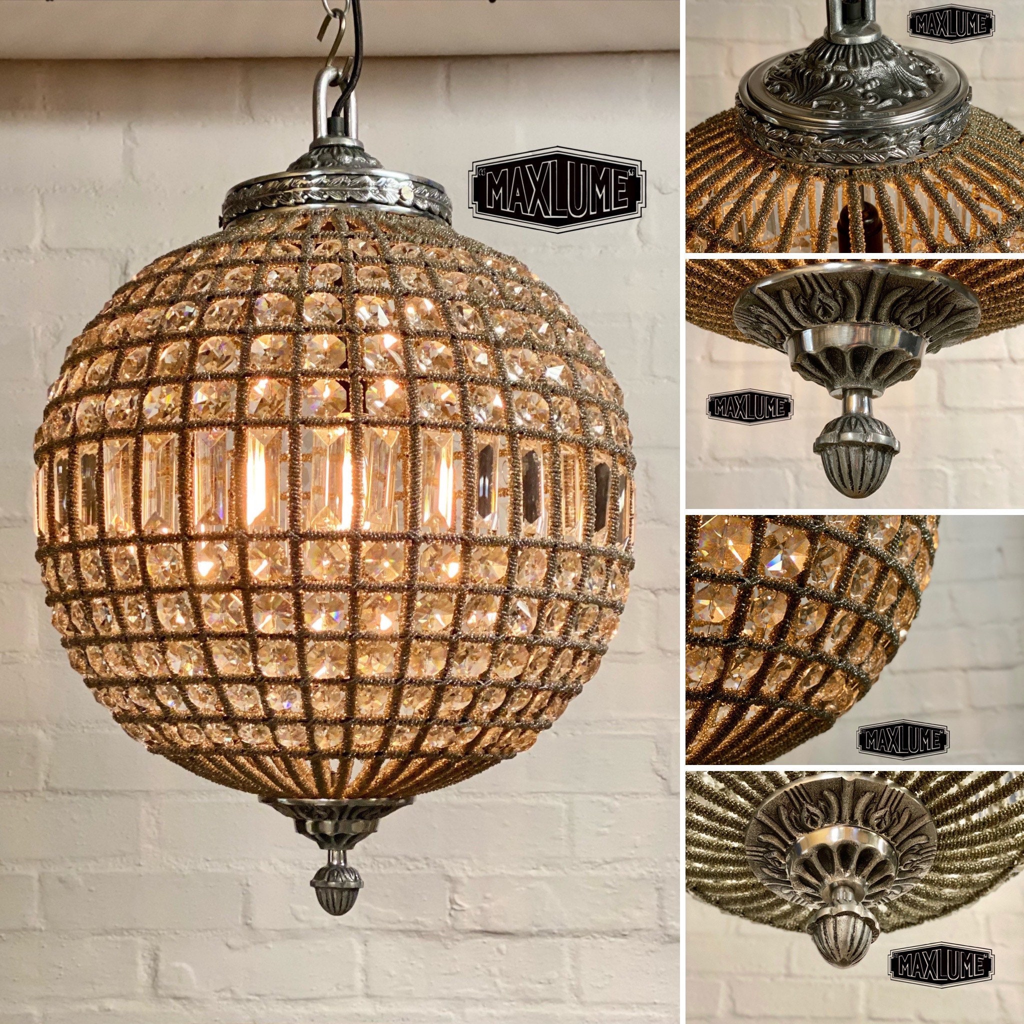 Vintage globe chandelier deals