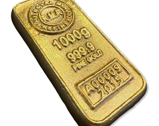 Cast Iron Gold Bar Bullion Paper Weight Door Stop