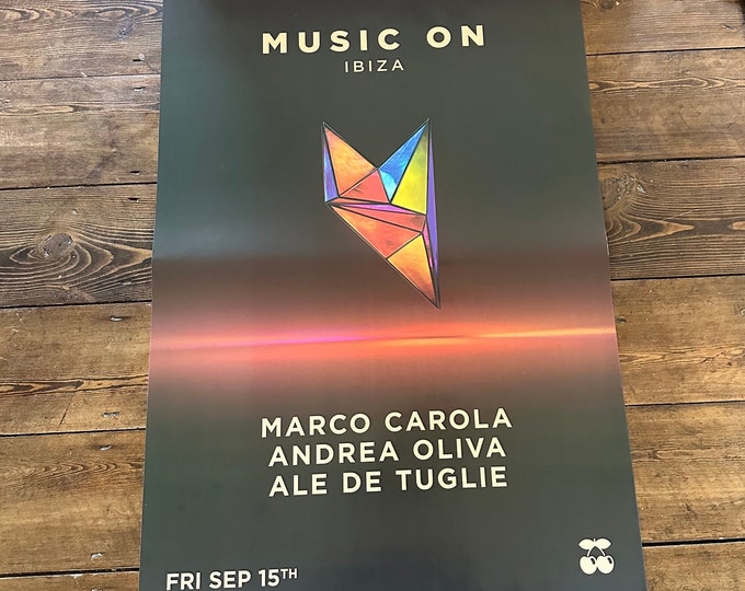 Music On ~ Marco Carola Genuine Official Pacha Ibiza Framed Dj Artwork Travel Poster | Luxury Black Frame