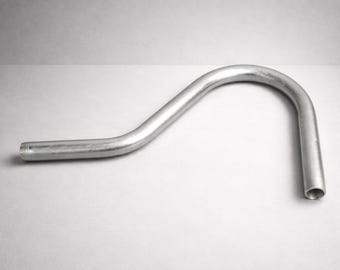20mm Galvanised Swan Neck Conduit Arm - Threaded Steel