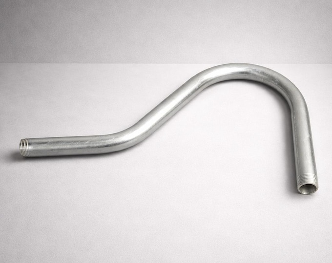20mm Galvanised Swan Neck Conduit Arm - Threaded Steel