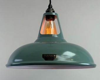 Cawston XL - Pistachio Green Lampshade Slotted Pendant Set Light *Factory Second* - 14 Inch