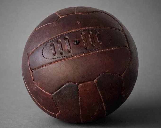 Luxury Vintage Leather Football ~ Decorative Size 5 Ball