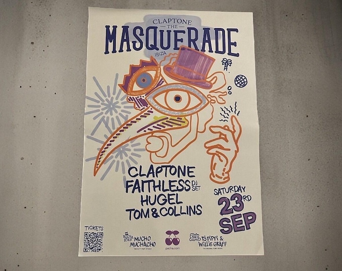 Masquerade Genuine Official Pacha Ibiza Dj Artwork | Luxury Poster