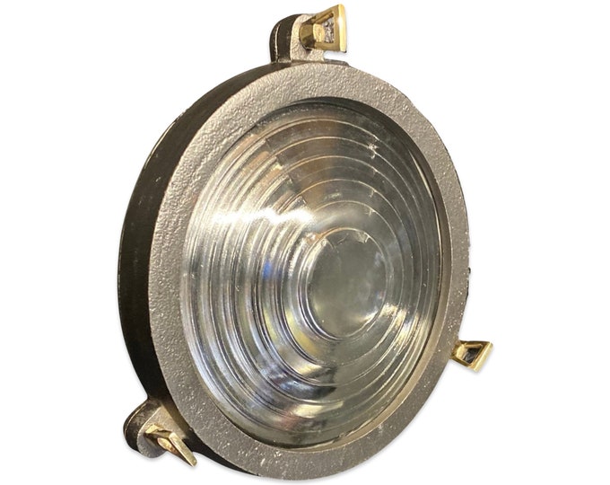 Wroxham ~ Solid Cast Pewter Round Bulkhead Industrial Wall Light House | Ceiling Bathroom | Outdoor Garden