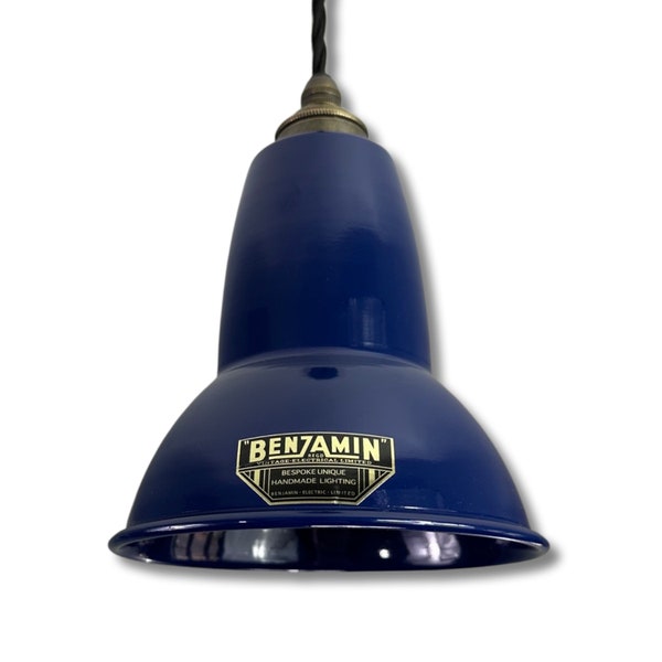 Alby ~ Navy Blue Lampshade Pendant Set Light ~ 6 Inch