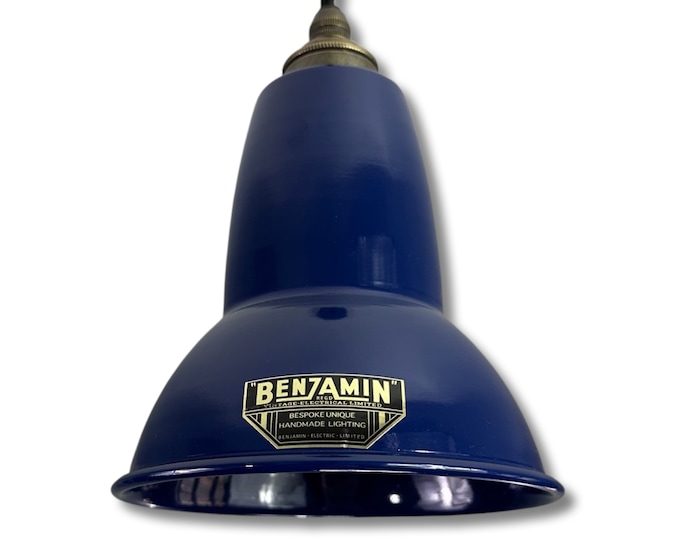 Alby ~ Navy Blue Lampshade Pendant Set Light ~ 6 Inch