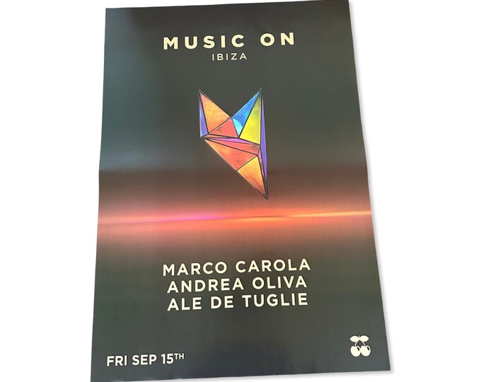 Music On ~ Marco Carola Genuine Official Pacha Ibiza Framed Dj Artwork Travel Poster | Luxury Black Frame