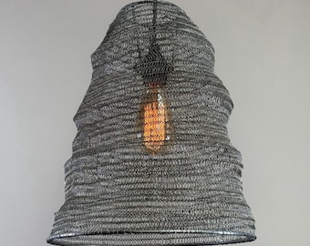Walton Beehive Large Silver Wire Mesh Lampshade Pendant Ceiling Light