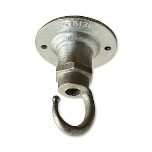 Holkham ~ Massiver Industrieller Haken | Decken Hängeleuchte | Metall verzinkt | Blumenampel