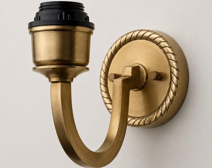 Industrial Antique Solid Brass Wall Light Sconce
