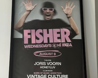 Fisher ~ Genuine Ibiza Dj Artwork | Hi Ibiza | Luxury Poster