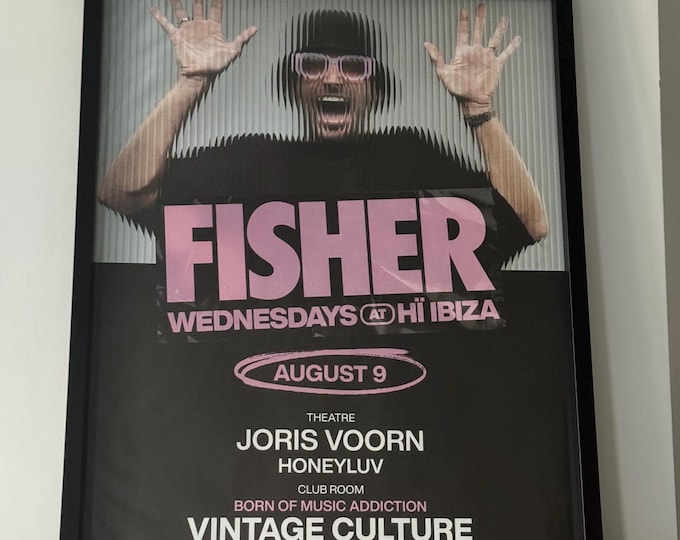 Fisher ~ Genuine Ibiza Dj Artwork | Hi Ibiza | Luxury Poster