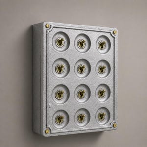 12 Gang 2 Way Solid Cast Metal Conduit Toggle Light Switch