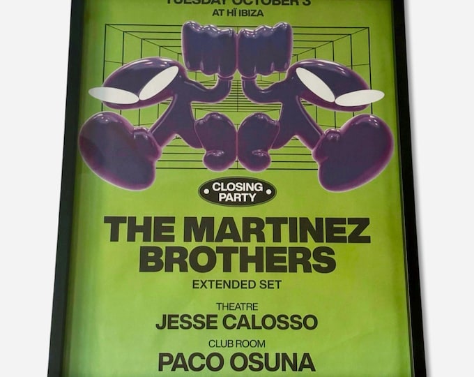 The Martinez Brothers Closing Party ~ Genuine Hi Ibiza Dj Artwork | A2 Luxury Poster