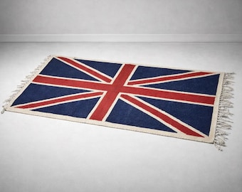 Hand knotted Reversible British Union Jack Jubilee Rug