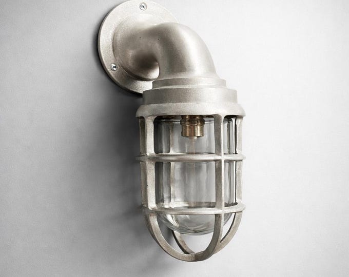 Beachamwell ~ Raw Cast Bulkhead Outdoor & Bathroom Sconce Wall Light ~ 10.5 Inch