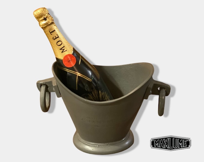 Maxlume ~ Pewter Zinc Solid Cast Engraved Champagne Ice Bucket | Wine Cooler