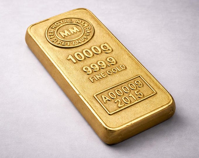 Cast Iron Gold Bullion Bar Paper Weight