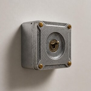 Interruptor de luz de palanca de 2 vías de metal fundido macizo de una sola unidad – Conducto industrial