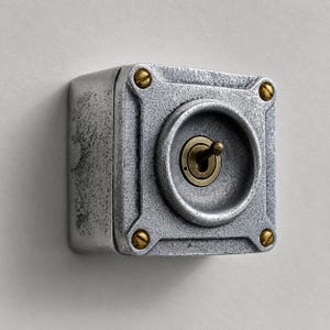 Einzel-Kippschalter für Licht in Aluminiumguss-Rohrausführung | 2-Wege