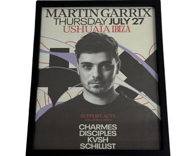 Martin Garrix ~ Ushuaia Ibiza Framed Dj Artwork | Luxury Black Frame