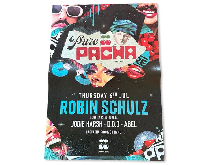 Robin Schulz ~ Genuine Official Pacha Ibiza Framed Dj Artwork Travel Wall Art Poster | Luxury Black Frame