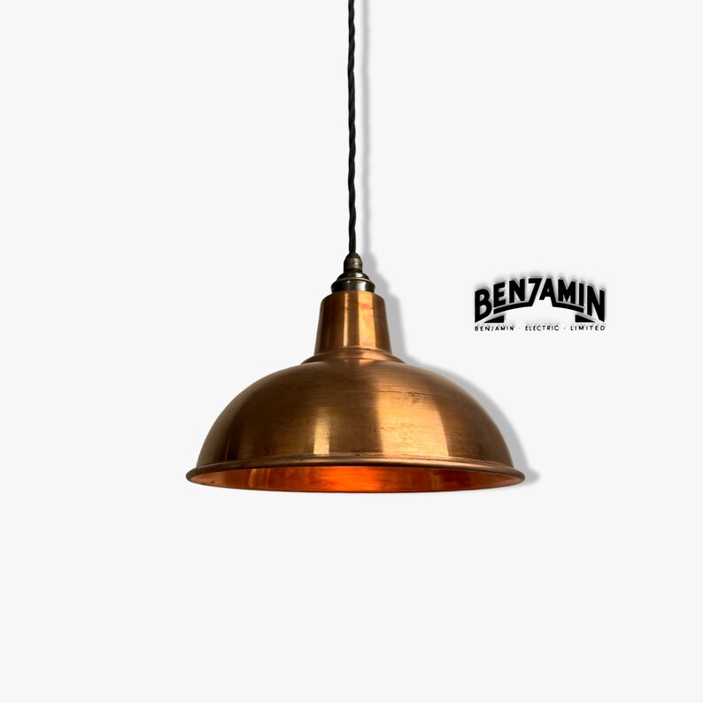Salthouse Solid Steel Industrial Shade Pendant Set Light Etsy UK