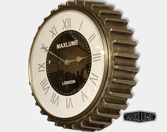 Maxlume ~ Kurbel Massivguss Industrie Uhr Nautisch