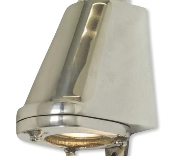 Holt ~ Polished Aluminium | Mast Down Light Industrial Ship Sconce Marine Bulkhead Hand Crafted Wall Nautical Passage Way Philips 3.8W LED