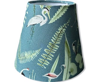 Flamingo Lampshade ~ Blue & Green Shade | Wall Light | Table Lamp | 6 Inch