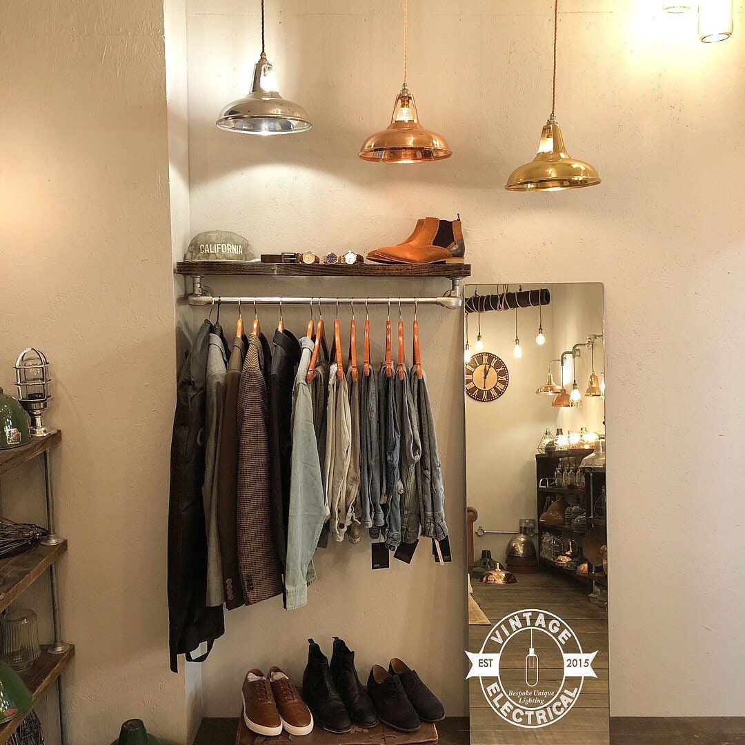 vintage style clothes rail uk, the cranworth industrial clothes rail with vintage style shelf solid, Design ideen