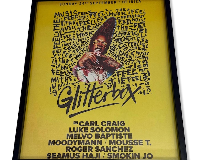 Glitterbox Genuine Hi Ibiza Framed Dj Artwork | A2 Luxury Poster