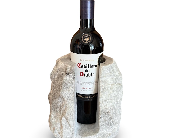 Marble Stone Solid Handcrafted Wine Bottle Holder
