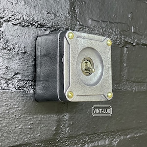 Single Gang 2 Way Conduit Surface Mounting Light Switch Solid Cast Metal Industrial ~ BS EN Approved Vintage Britmac Style