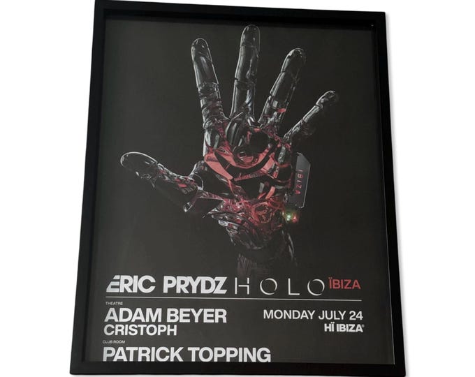 Eric Prydz ~ Genuine Ibiza Framed Dj Artwork | Hi Ibiza | Luxury Black Frame