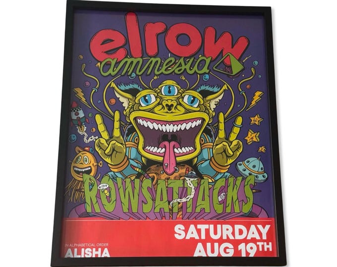 Elrow ~ Amnesia Ibiza Framed Dj Artwork | A3 Luxury Black Frame