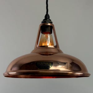 Cawston - Genuine Solid Copper Slotted Lampshade Pendant Ceiling Light - 11 Inch
