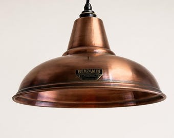 Sedgeford Antique Copper Lampshade Pendant Ceiling Light ~ 12.5 Inch