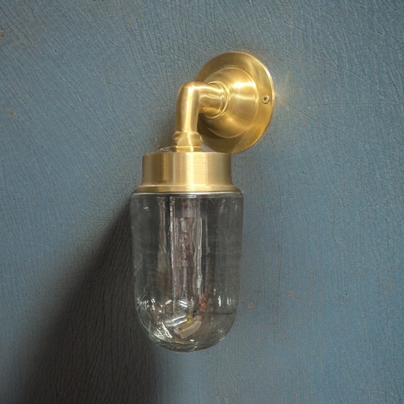 Paston Bulkhead Outdoor & Bathroom Sconce Wall Light Solid Brass 11.5 Inch  -  Canada