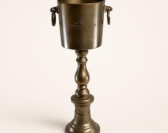 M & C Antique Brass Champagne Ice Bucket Stand | Floor Standing