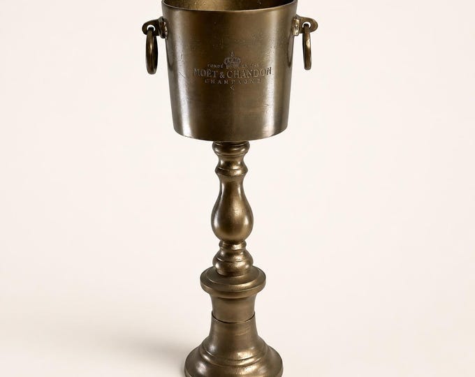 M & C Antique Brass Champagne Ice Bucket Stand | Floor Standing